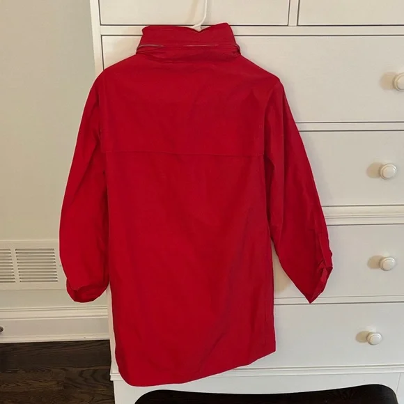 Carlisle Red Ruffled Trench Coat - Picture 7 of 7